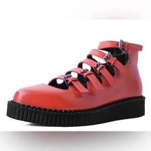 Burnt orange multi strap Mary Jane TUK size 10, still in box. Worn once.